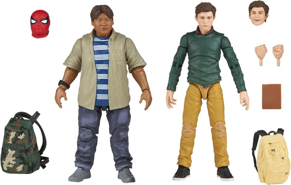 Spider-Man Marvel Legends Series 60th Anniversary Peter Parker and Ned Leeds MCU 6-inch Action Figures, 7 Accessories