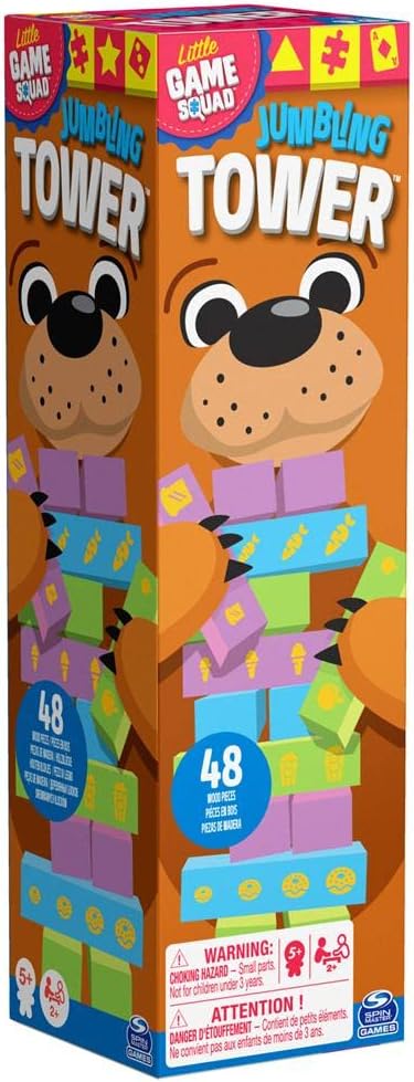 Spin Master Game Squad Wood Jumbling Tower Game