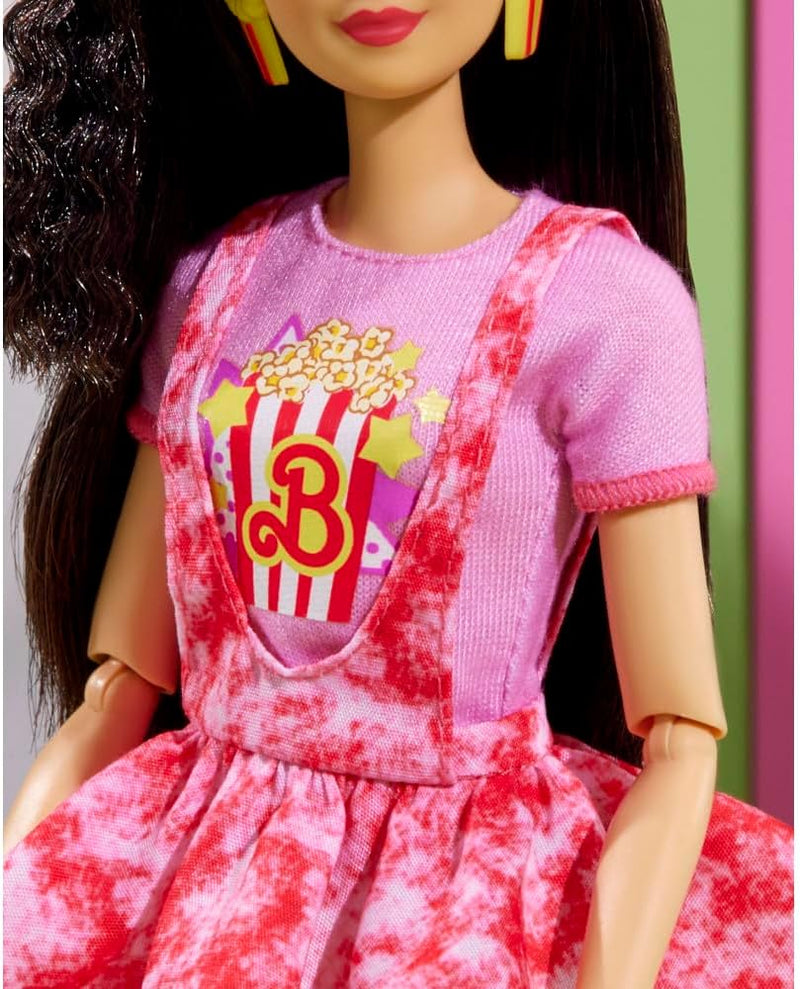 Barbie movie night online & accessories playset