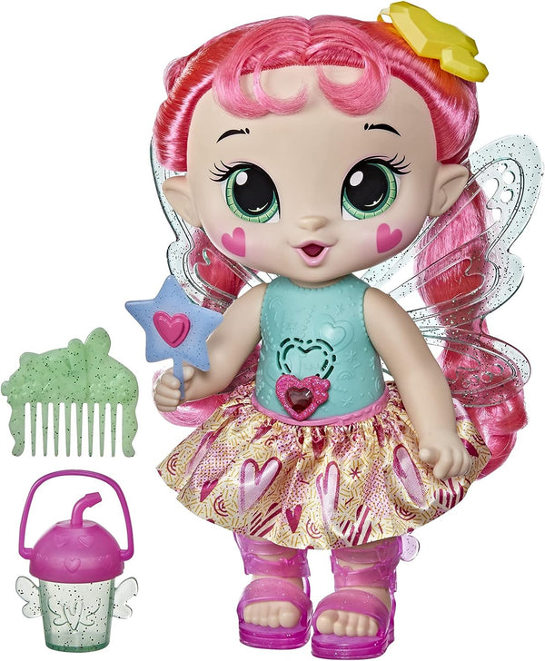 Baby Alive Glo Pixies Doll, Sammie Shimmer, Interactive 10.5-inch Pixie Doll Toy for Kids 3 and Up, 20 Sounds, Glows with Pretend Feeding