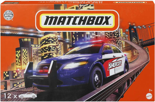 Matchbox Metro 12-Pack of Toy Cars, Trucks & Vans, Service, Utility, Transport & Rescue Die-Cast Vehicles in 1:64 Scale, Gift for Kids 3 Years & Up & Collectors